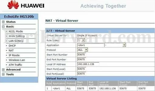Huawei EchoLife_HG520u