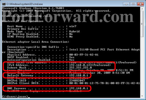 windows 8 command prompt ipconfig to setup a static IP address